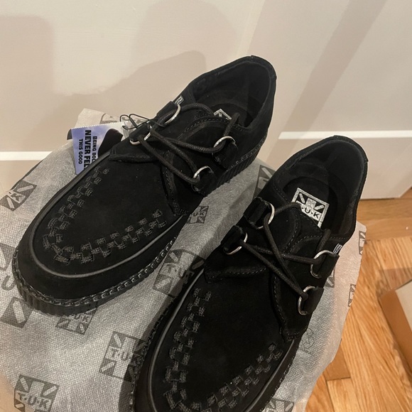 tuk Shoes Tuk Creepers Black Suede Wool Creeper Mule Brand New In Box Poshmark